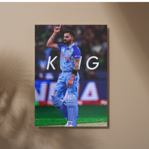 “KING” Virat kohali Metal Sublimation Poster Print