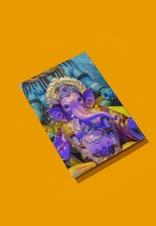 "Bring Blessings & Positive Energy to Your Space" Divine Ganesha Metal Art Print