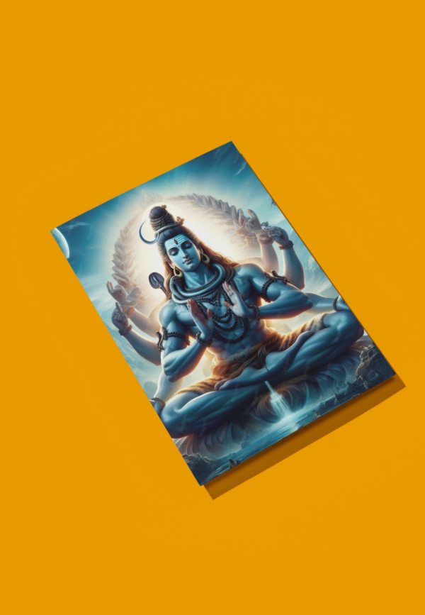 "Divine Energy with a Modern Artistic Touch" ShivAura Metal Art Print