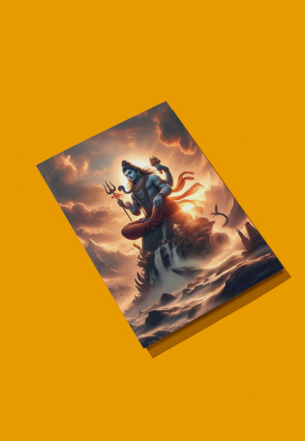 "Power. Peace. Divine Presence" Mahadev Eternal Metal Print