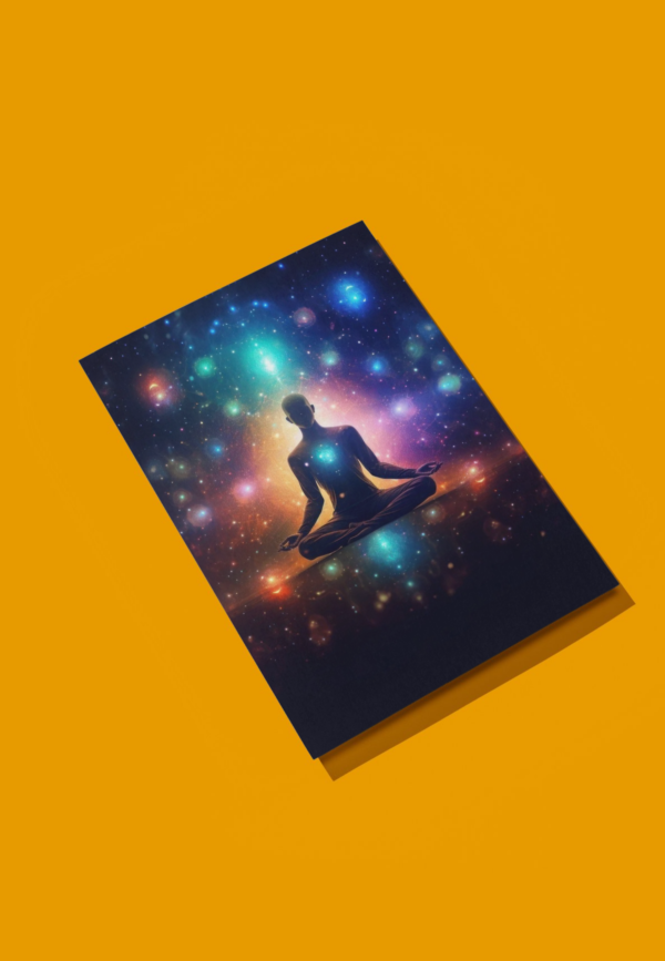"Where Meditation Meets the Universe" Cosmic Zen Metal Print